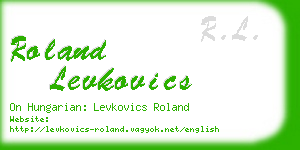roland levkovics business card